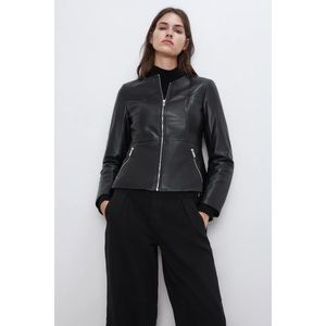 Zara Faux Leather Zip Up Jacket